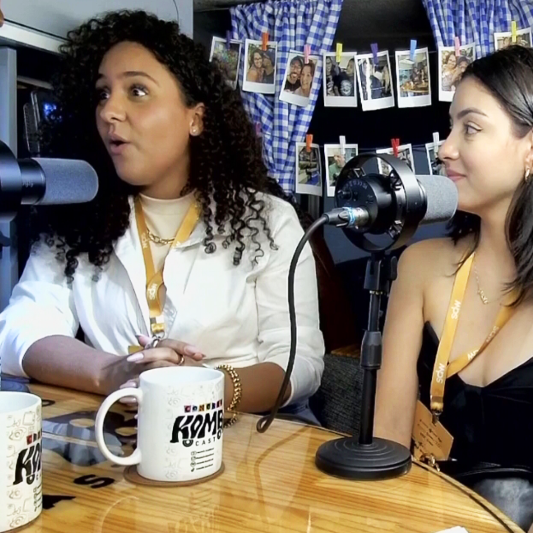 Dois convidados podcast